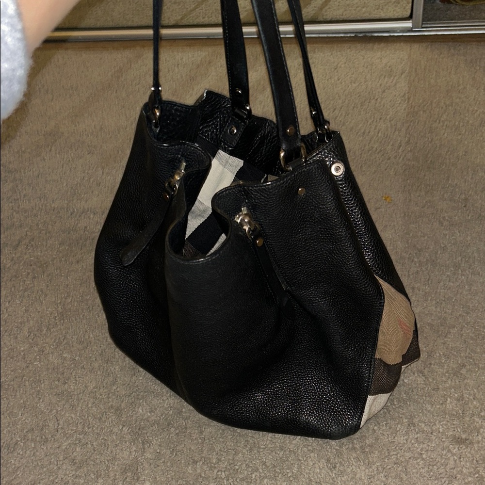 Burberry black tote bag